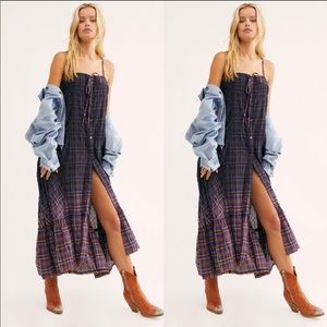 NWT We The Free Plaid City Maxi Top